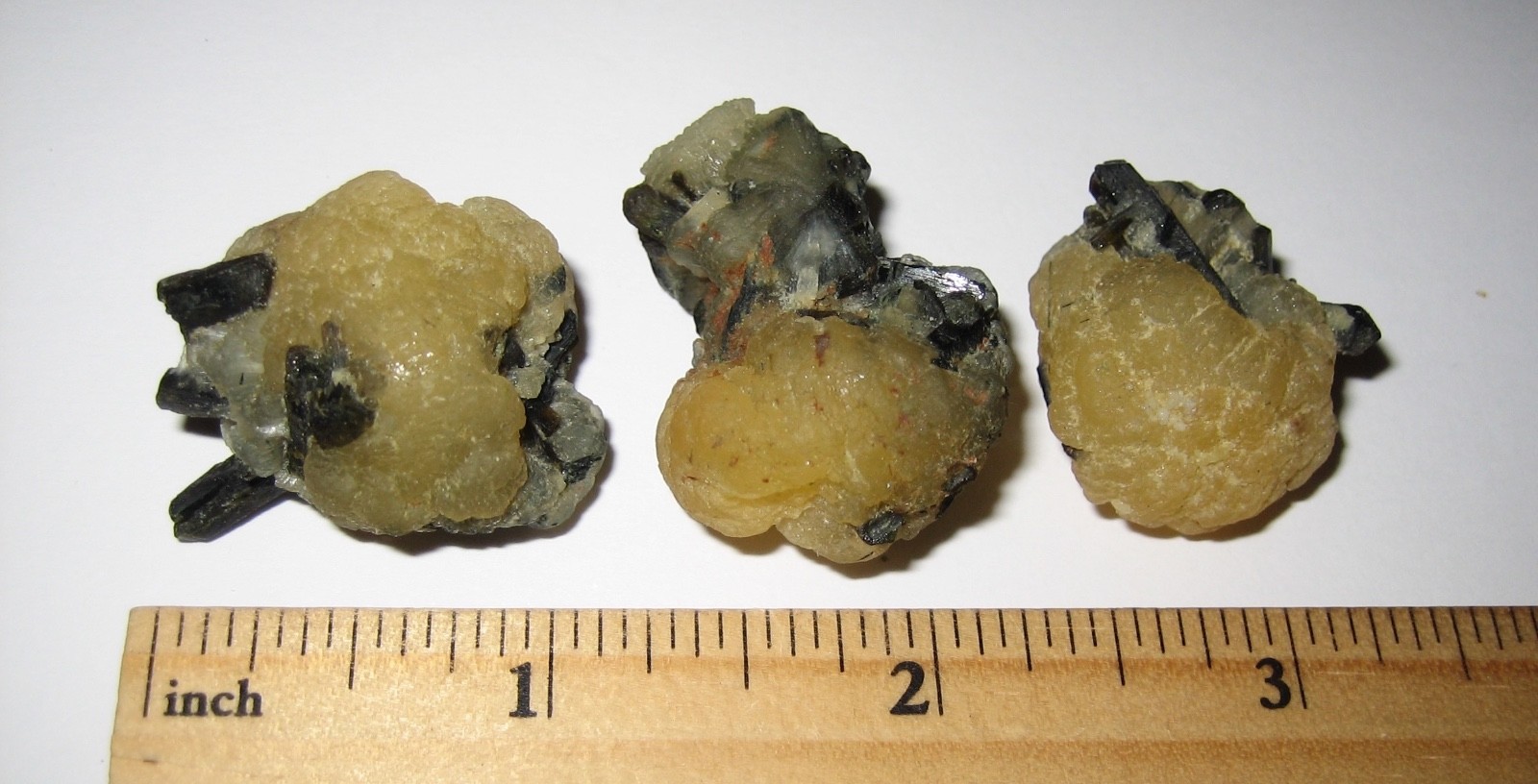 3 SMALL RARE NATURAL 1″-1.2″ YELLOW STILBITE & EPIDOTE CRYSTAL CLUSTERS ~ 36g *1
