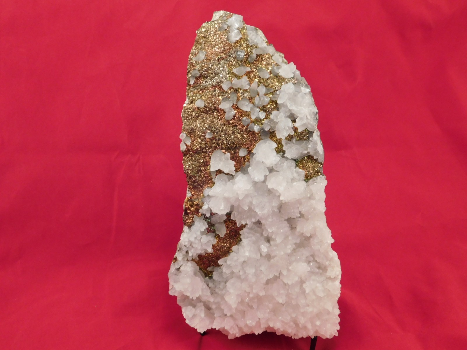 BIG! MARCASITE Crystal Cluster with Fluorescent Calcite Crystals Mexico 2464gr