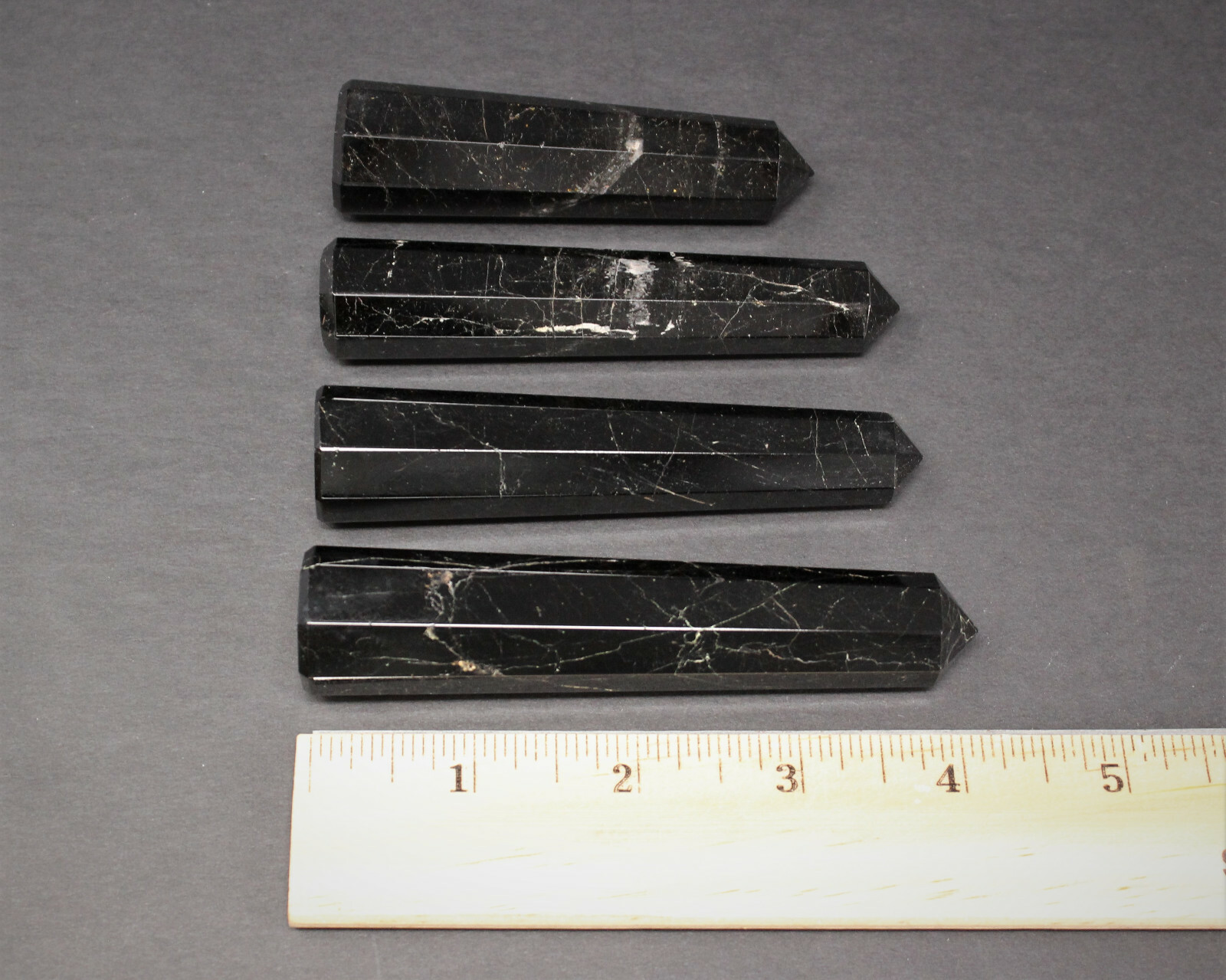 Black Tourmaline Obelisk (8-Sided, ‘A’ Grade, Tourmaline Crystal Tower, Point)