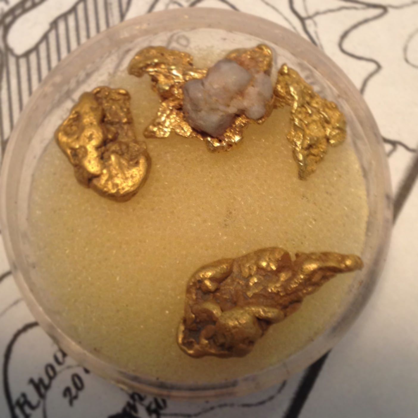 Gold Paydirt 2 lbs 100% Unsearched and Guaranteed Added GOLD! Panning Nuggets