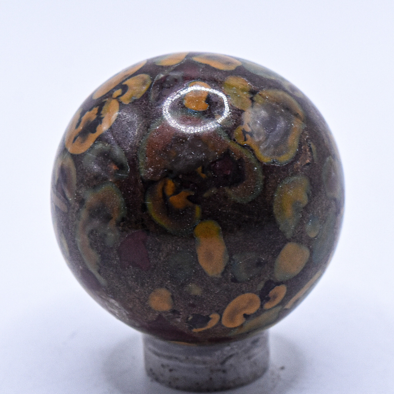 36mm Ajooba Jasper Sphere Natural Fruit Jasper Crystal Ball Mineral Stone India