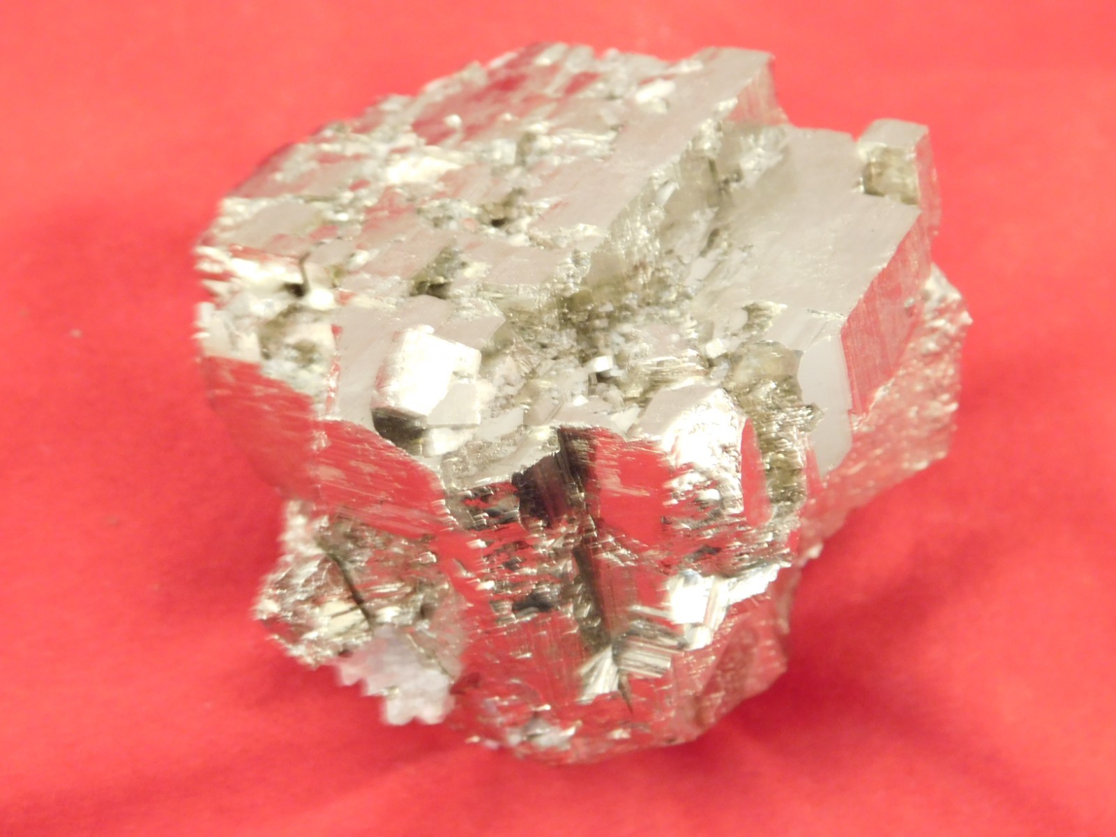 LARGER 100% Natural STEPPED PYRITE Crystal CUBE Cluster Huanzala Mine Peru 317gr