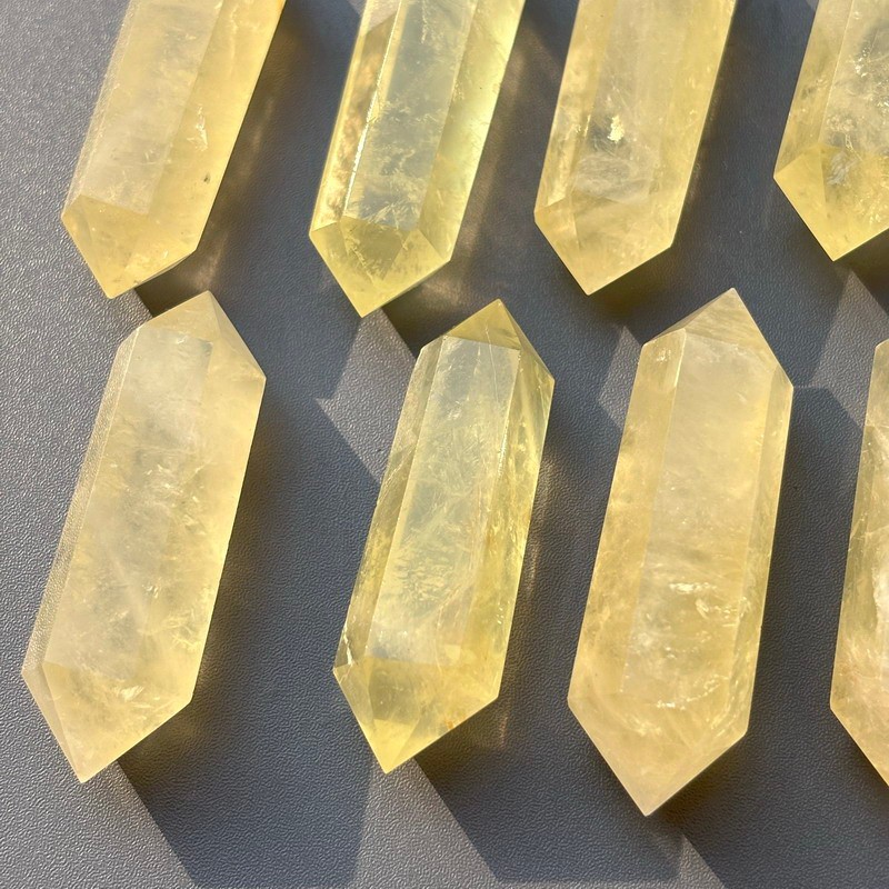 10pcs Stunning Citrine Crystal DT Point Double Terminated Citrine Point Wands