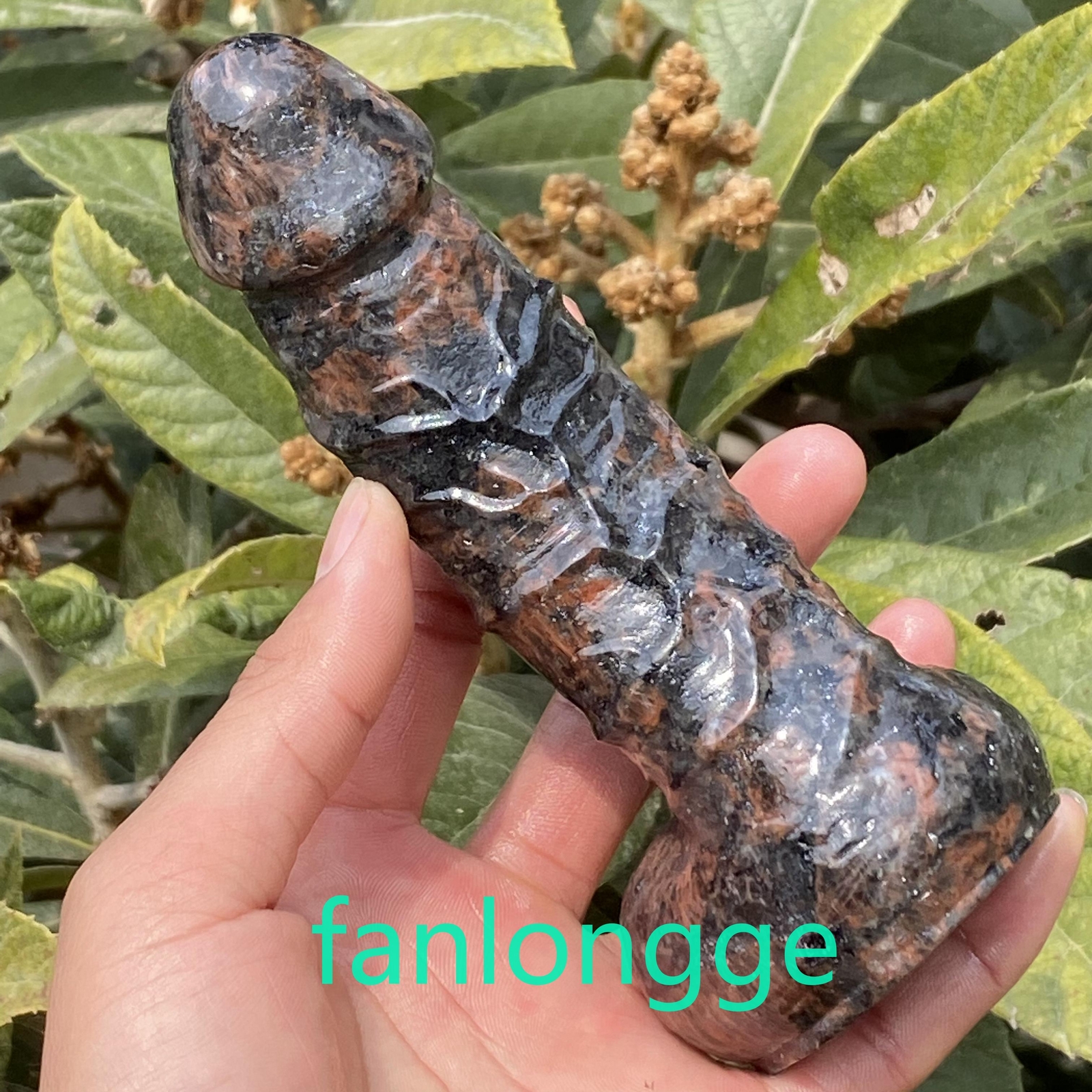 6in Wholesale Natural Red llanite male penis Quartz Crystal Carved Figurines 1pc