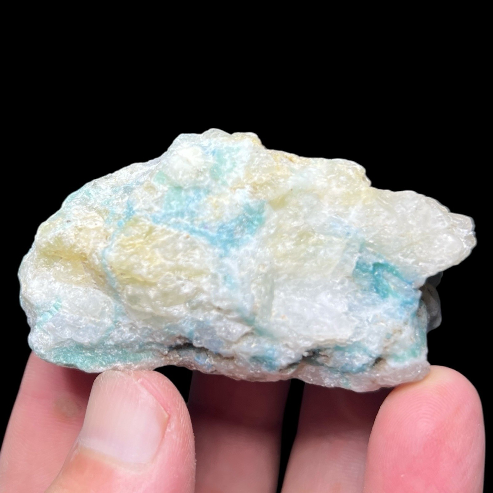 Afghanite, Lazurite, Marialite, Scapolite, Calcite, Fluorapatite, Phlogopite,