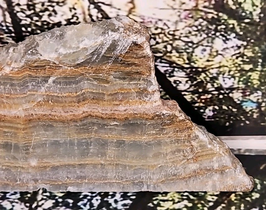 Blue Onyx Slab, Grade A 8.31oz 9in Long