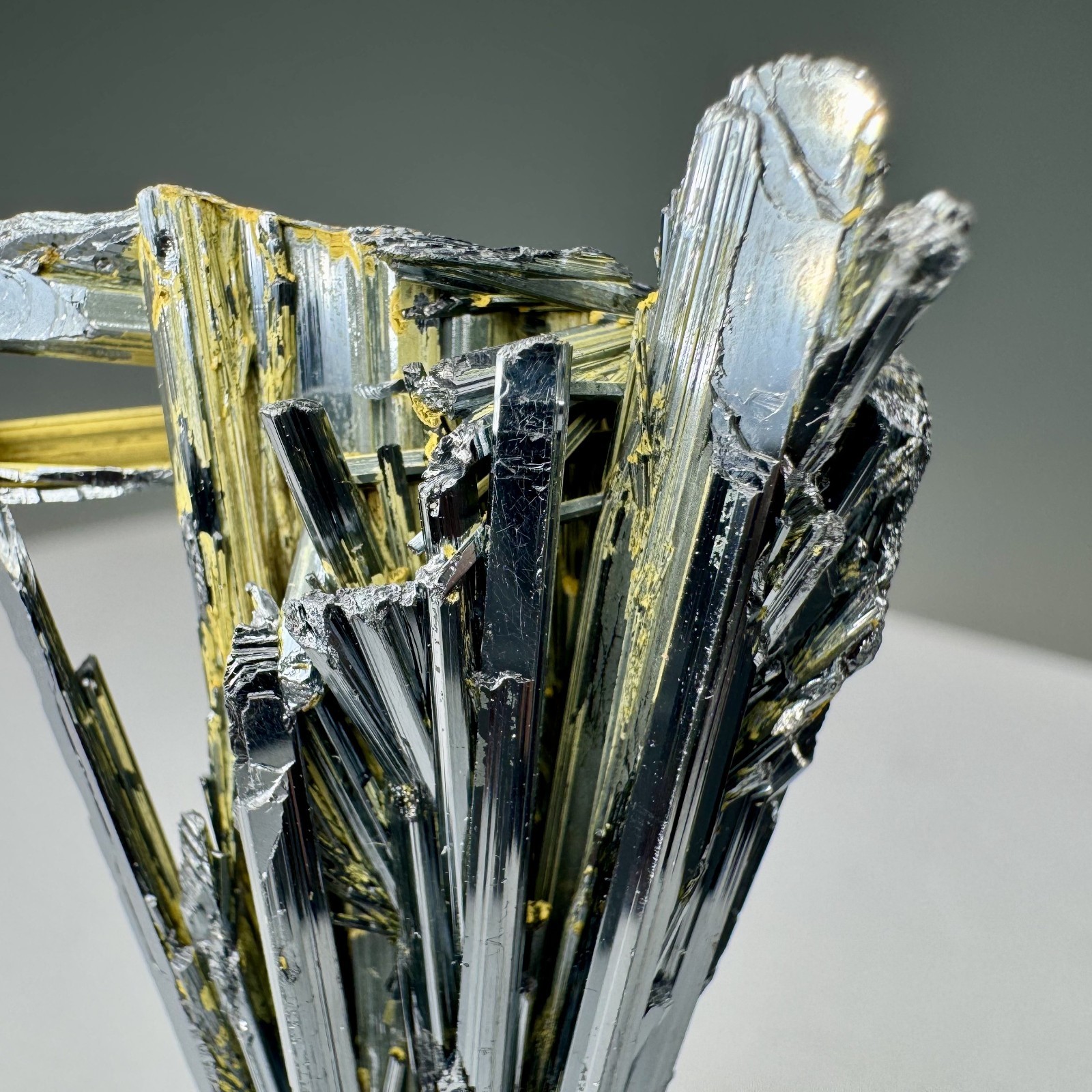 Fine Stibnite Crystal Group: Pribram, Central Bohemian Region, Czech Republic