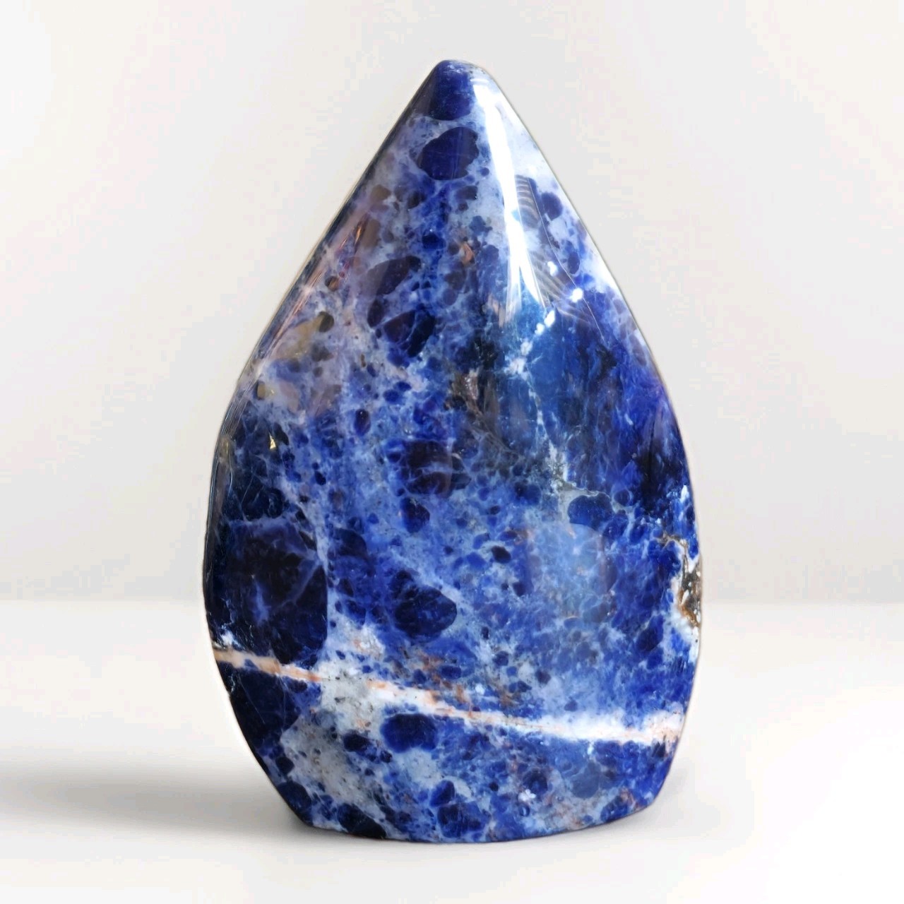 Natural Polished Blue Sodalite Teardrop Freeform Ornament 200g – USA