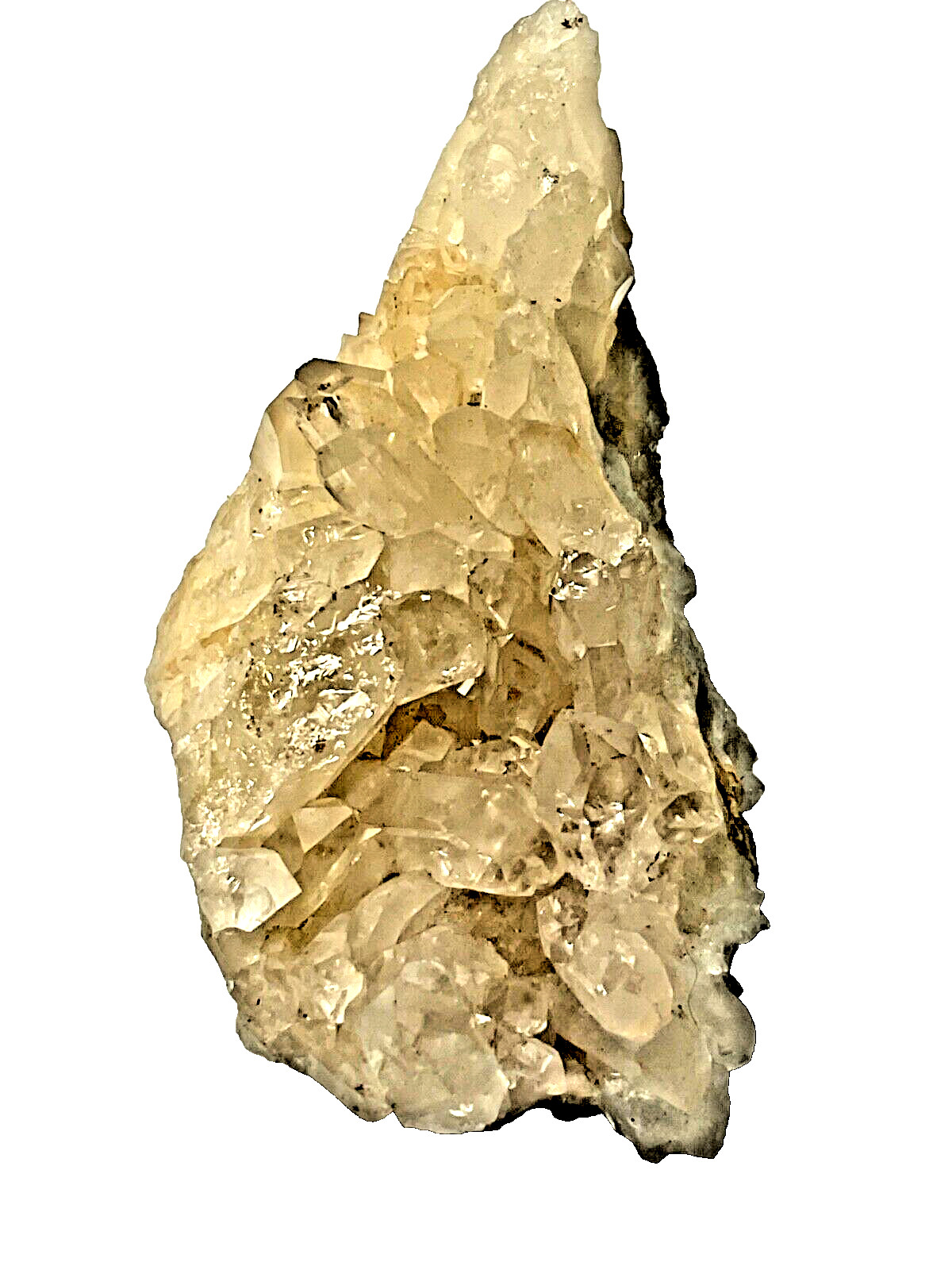 Natural Quartz Clear Cluster Crystal Geode, 3.5″ x 1 5/8″ x 1.5″, 114G
