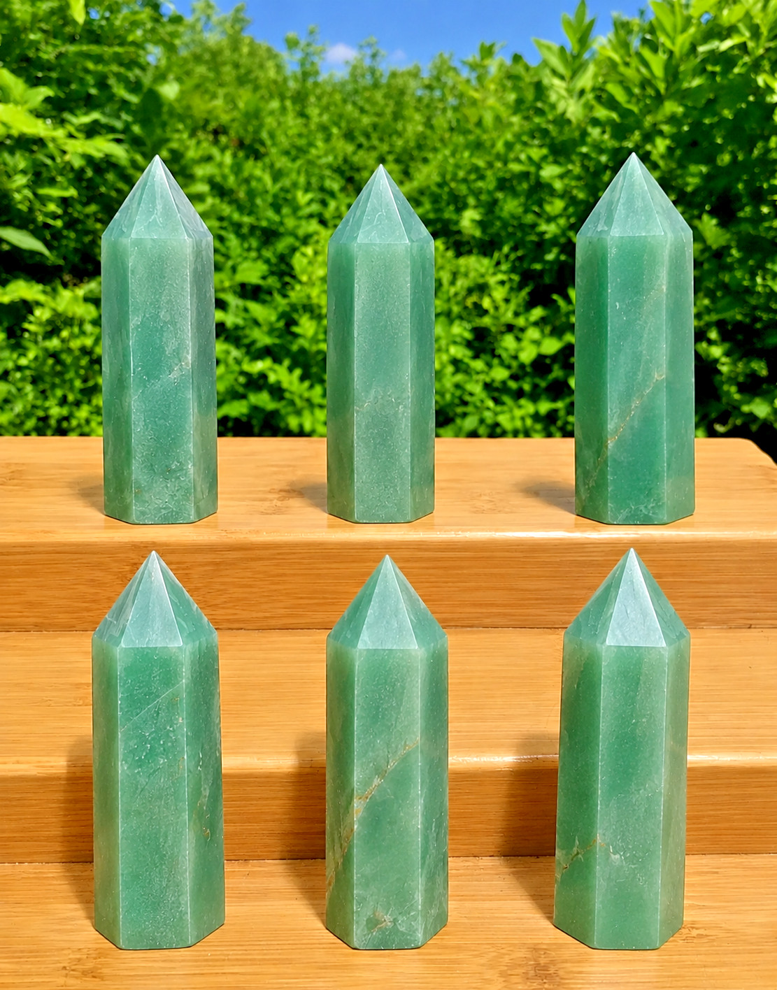 Natural Green Aventurine Crystal Tower Healing Stone Obelisk Reiki Home Decor