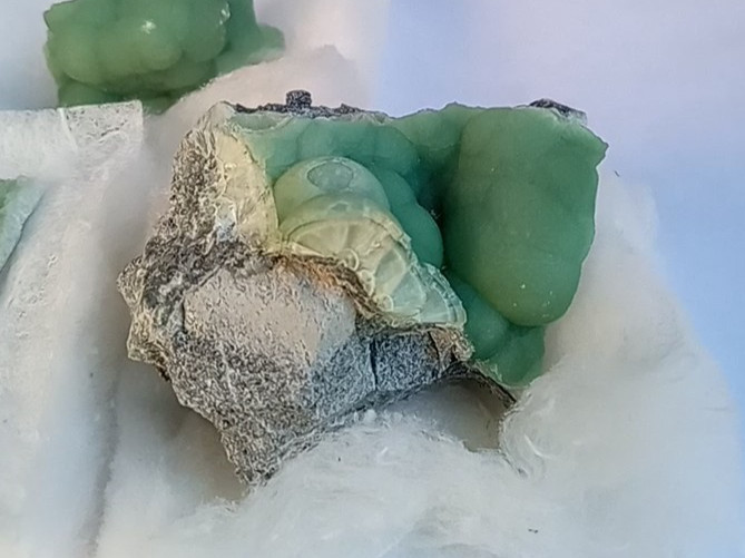 Wavellite set of 3 specimens turquoise green crystal minerals Arkansas USA