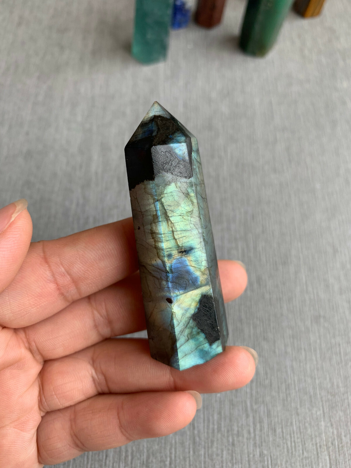 10pcs Natural crystal tower quartz obelisk crystal wand point healing random