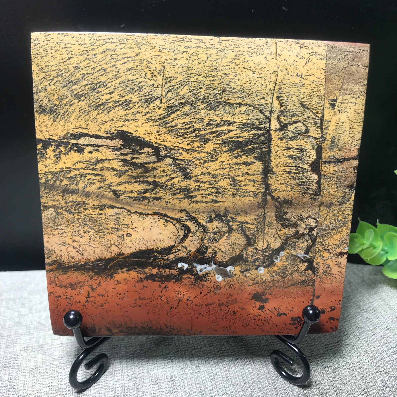 220g Natural Chinese painting stone crystal ornaments for home decoration 15
