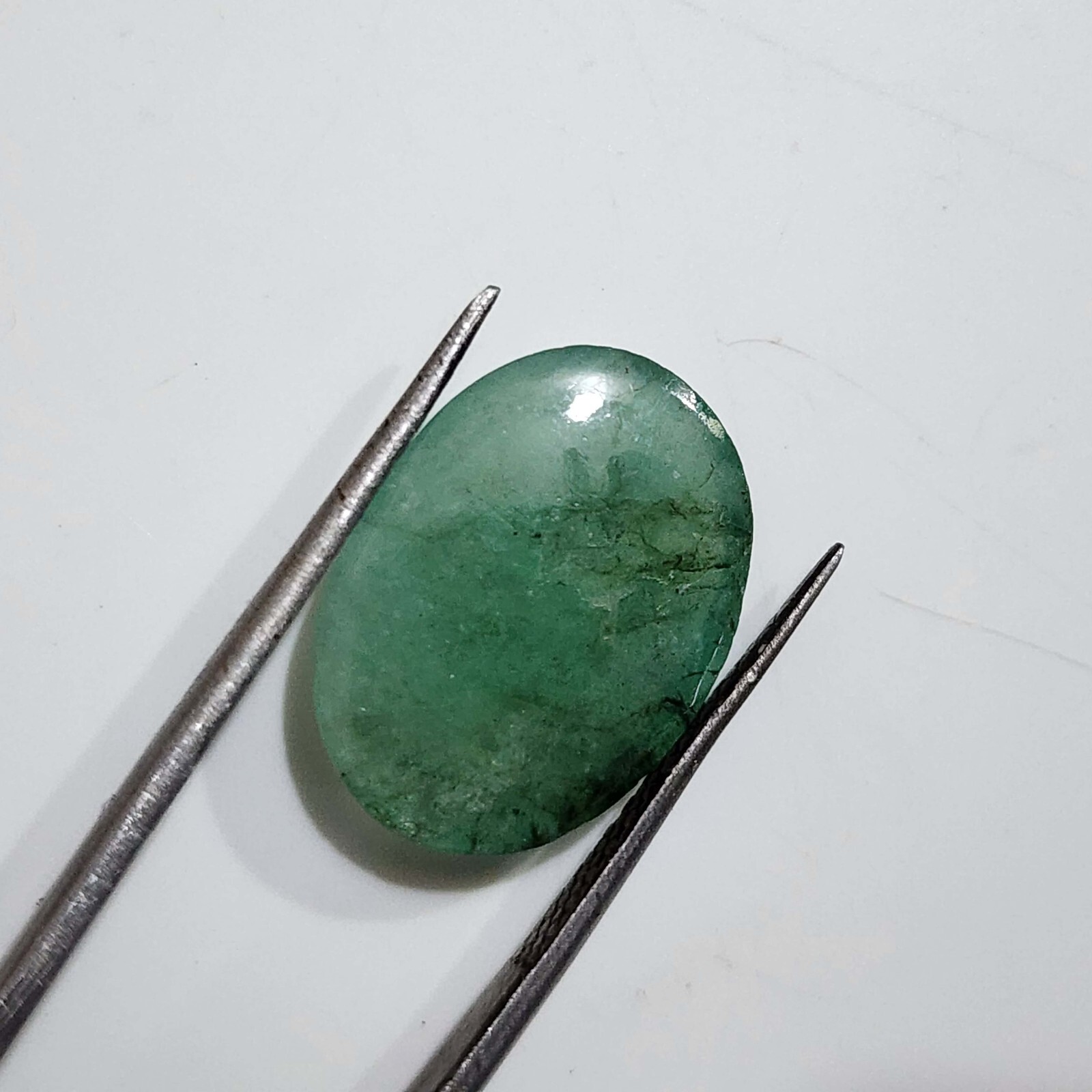 Glowing Rare Sakota Emerald Cabochon Oval Shape 5.80 Crt Emerald Loose Gemstone