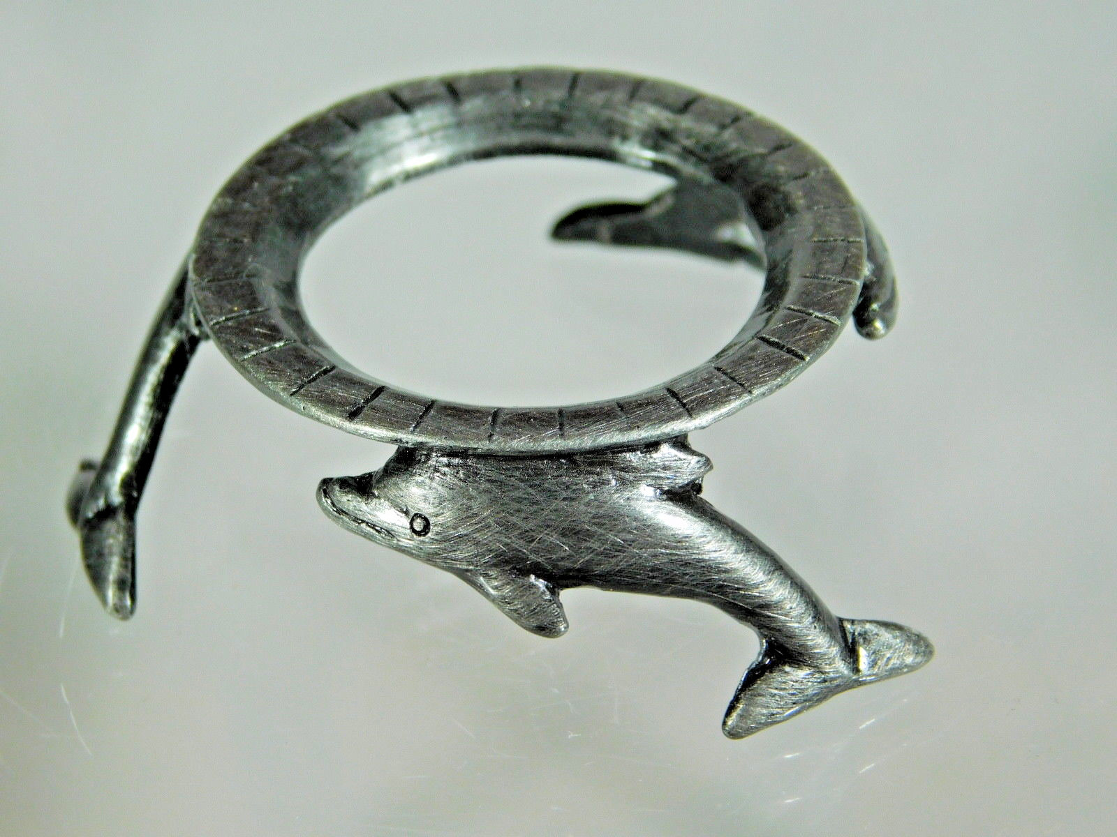 Sphere Display Stand DOLPHIN Design Small Size Dark Silver Color