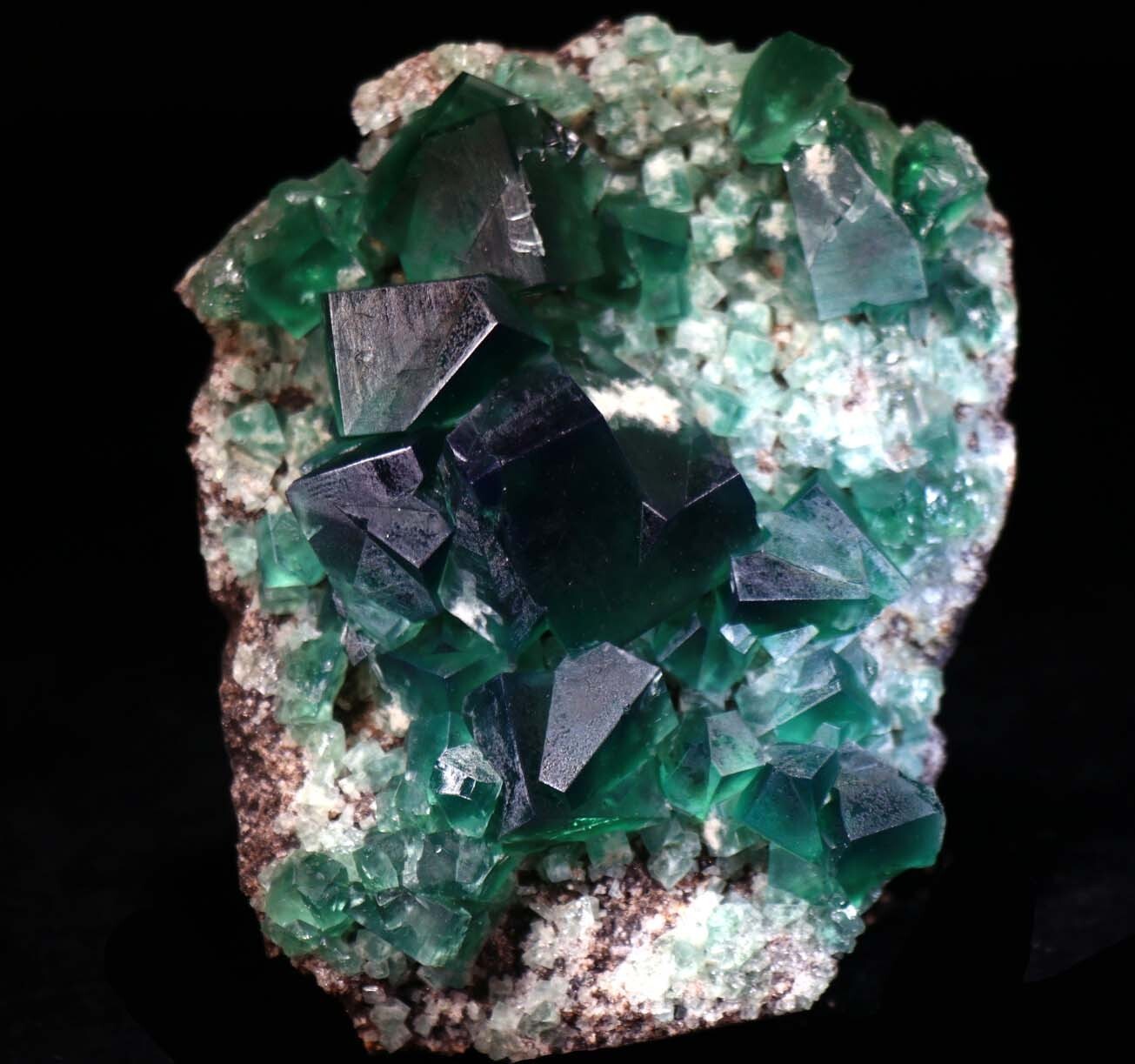 3.75 inch Blue Green FLUORITE Crystals, Rogerley UK! FL381