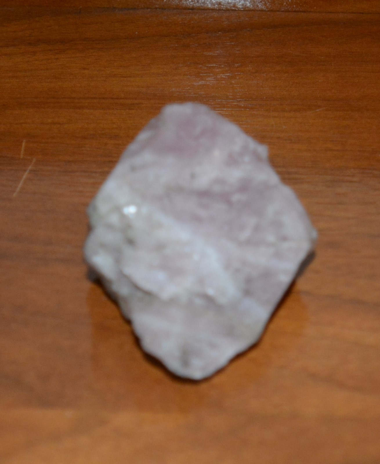 Chunk of Raw Natural Uncleaned Rose Quartz 3 1/2 in x 2 1/2 in x 1 1/4 in