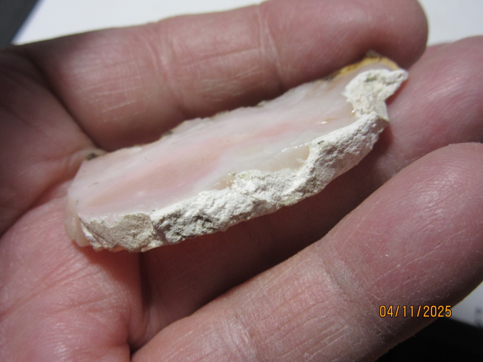 Pink Opal Mineral 2 1/8″ Slice Spencer Idaho Collectible POMSTC-3s