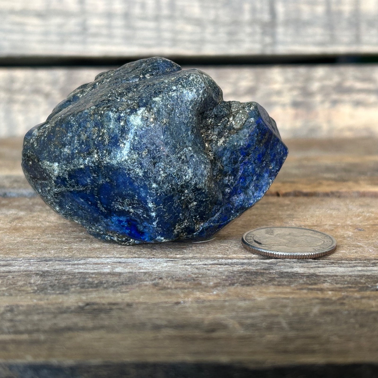Lapis Lazuli Palm Stone Natural Blue Crystal 2.5 Inch Polished Freeform