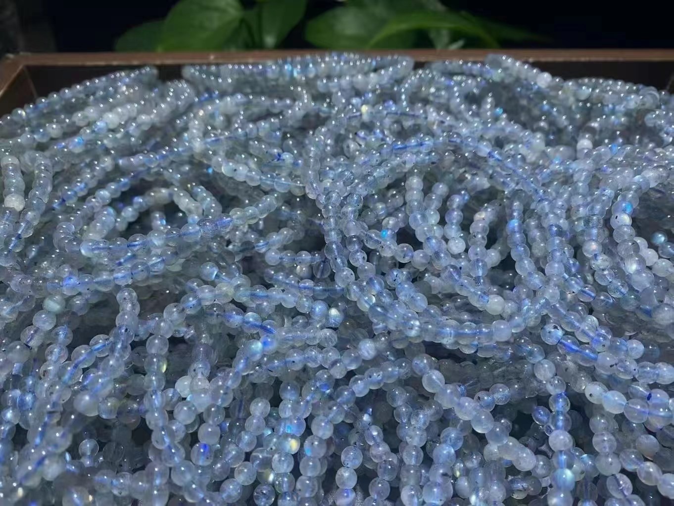 10pcs Natural Labradorite Beaded Bracelet 4mm Gemstone Crystal Stretch Bracelet