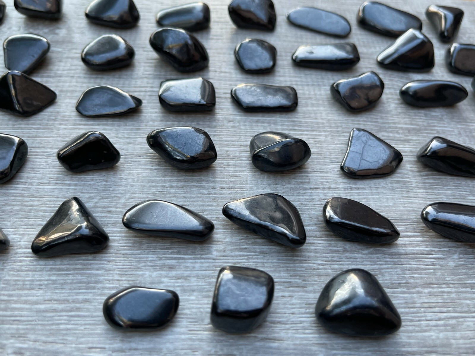 Grade A++ Shungite Tumbled Stone, 0.75-1.25″ Tumbled Shungite, EMF Protection
