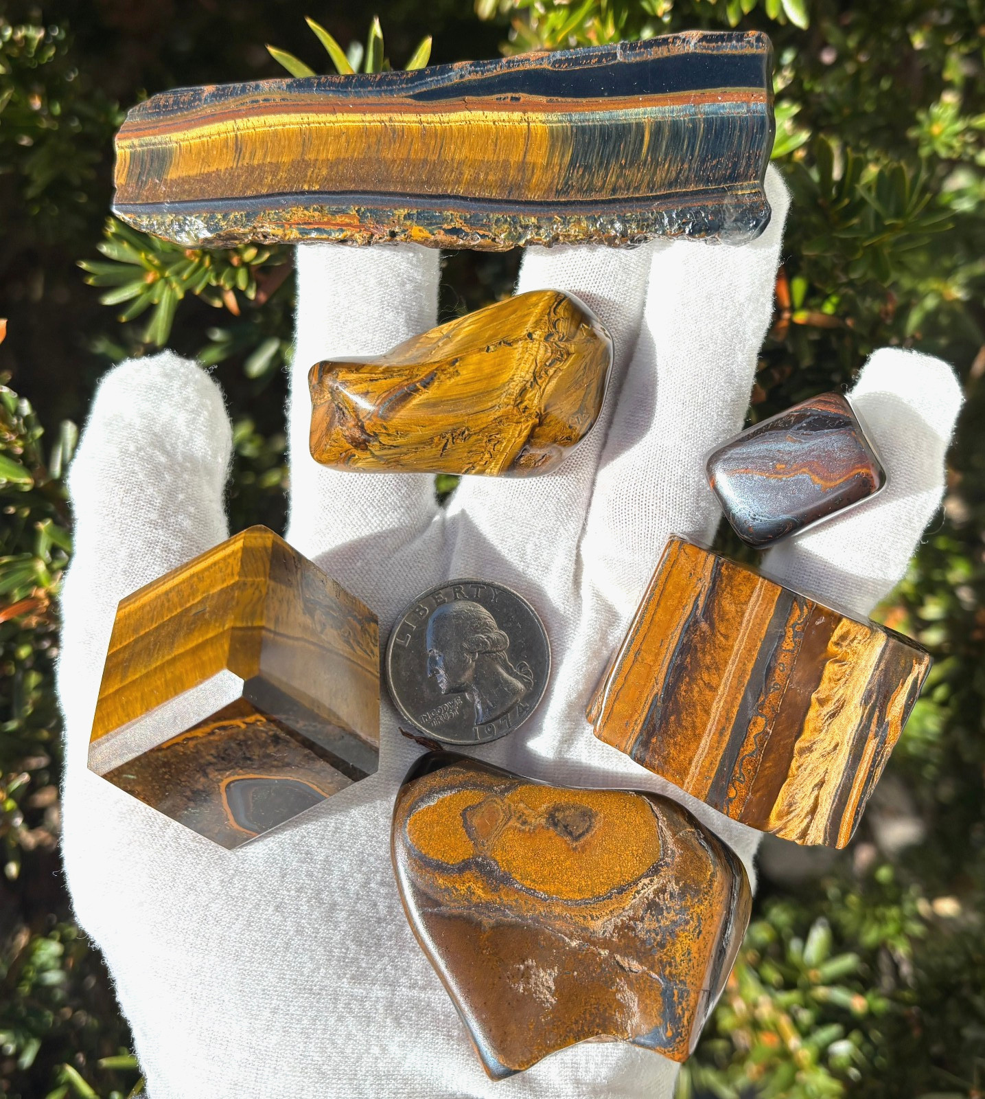 USA SALE 222g LOT TIGER EYE CUBE/TUMBLE/POLISHED SLAB/SLICE/TIGER IRON/TUMBLES