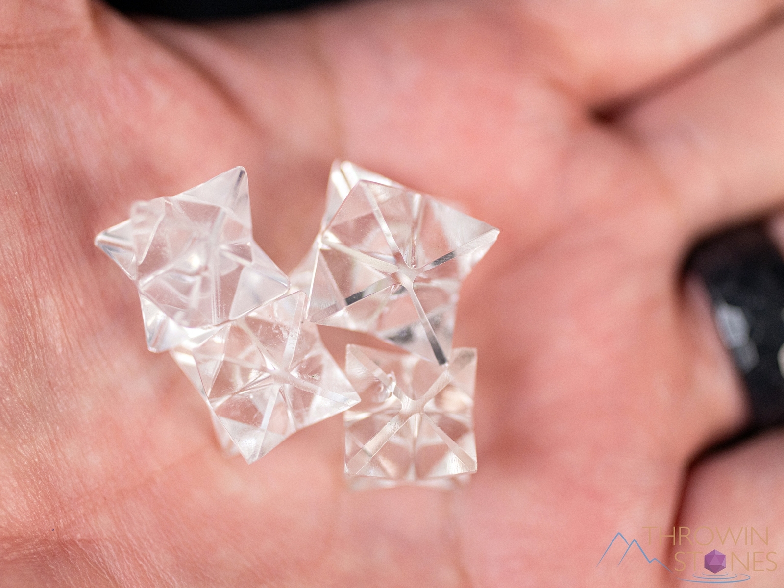CLEAR QUARTZ Crystal Merkaba – Star, Sacred Geometry, Metaphysical, E0877