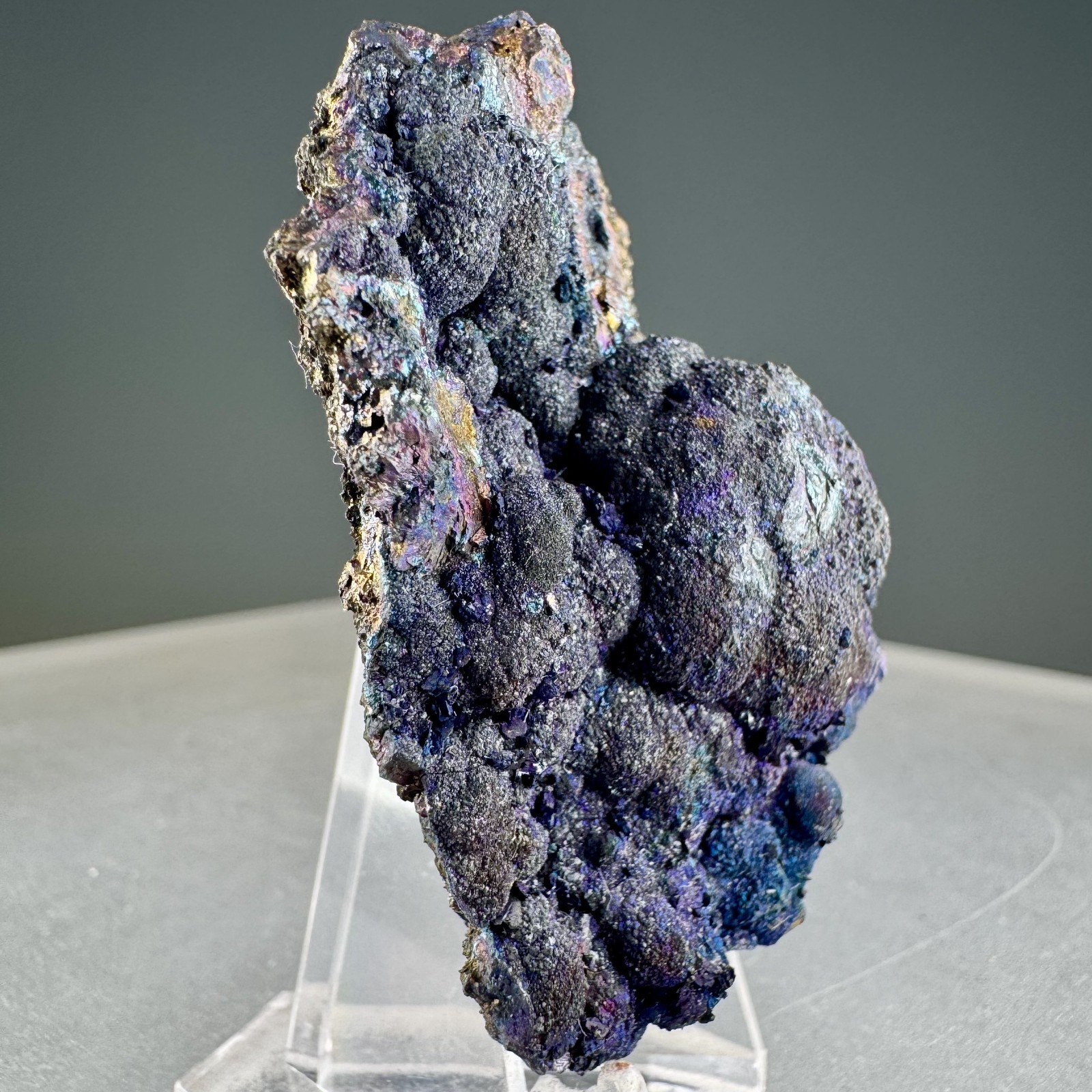 Rare “Blister Ore” Purple-Blue Chalcopyrite: Flambeau Mine, Rusk Co., Wisconsin