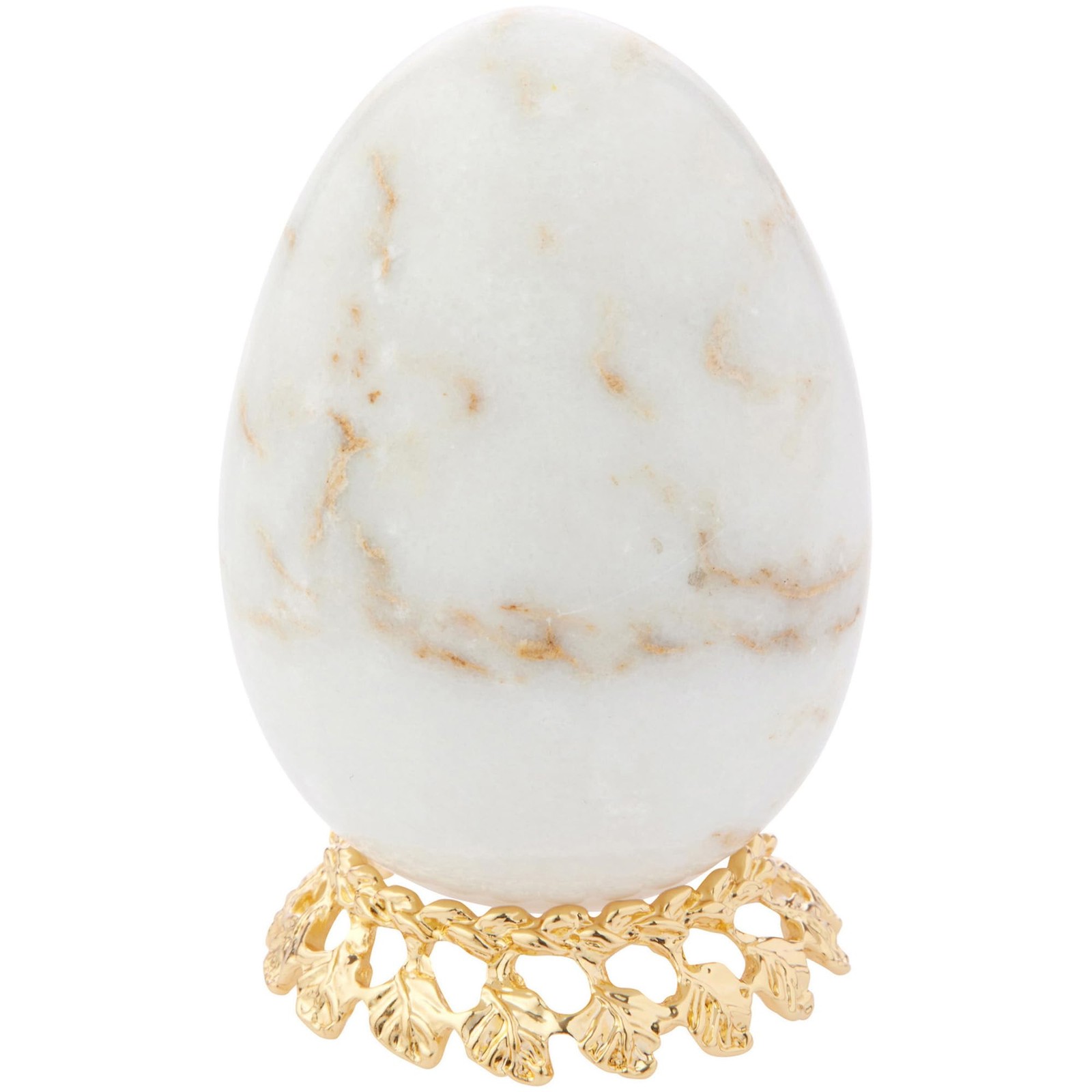 ‘s Gold-toned Egg Stand/Holder, Leaf Motif, 1.125″ Diameter