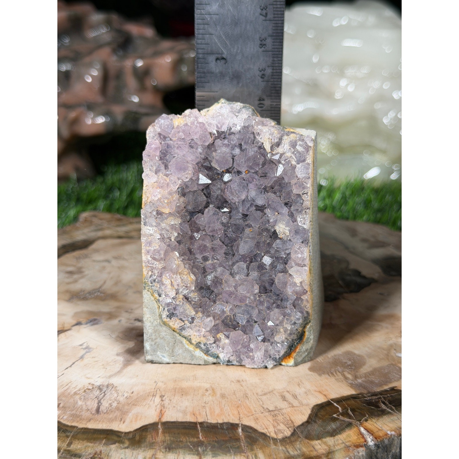 Brazilian Amethyst Crystal Rough Geode 10.7oz
