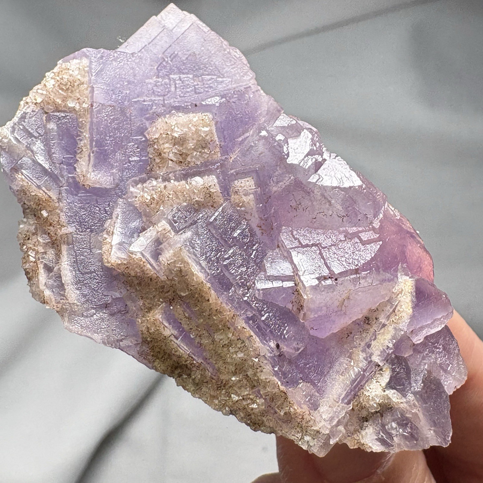 Natural Phantom Fluorite w/ Iridescent Rainbow Crystal Raw Mineral Specimen