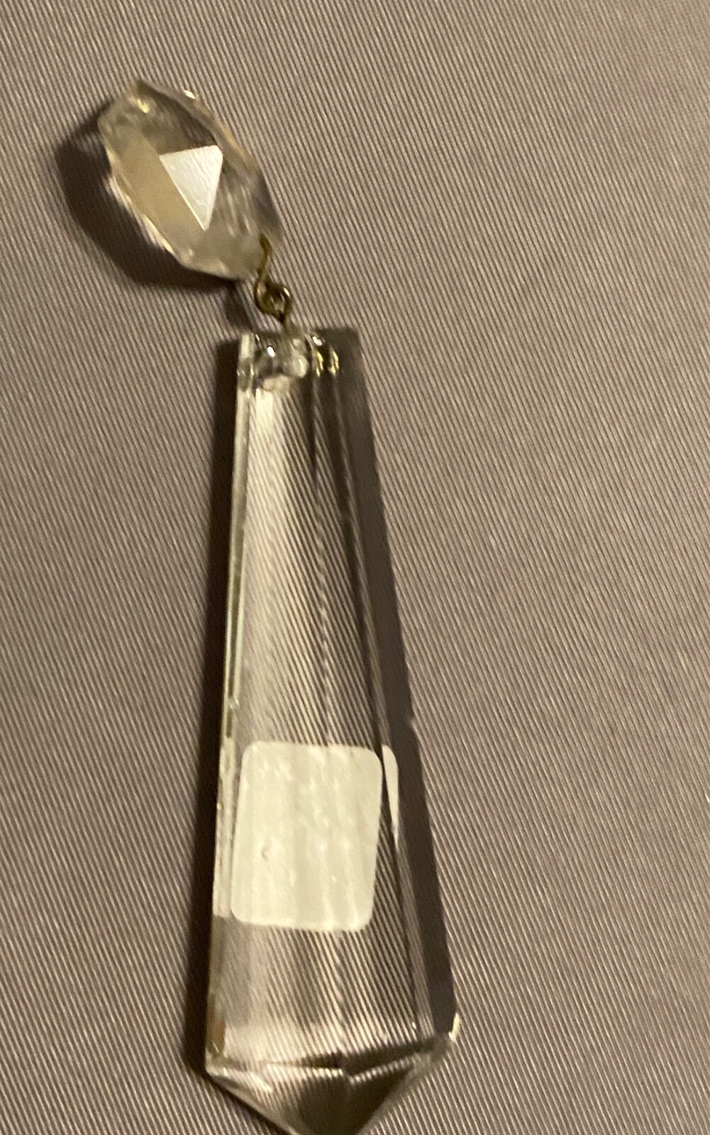 Crystal Chandelier Piece From Elaborate Palm Springs Hotel 2 3/8 Flat Point Tip