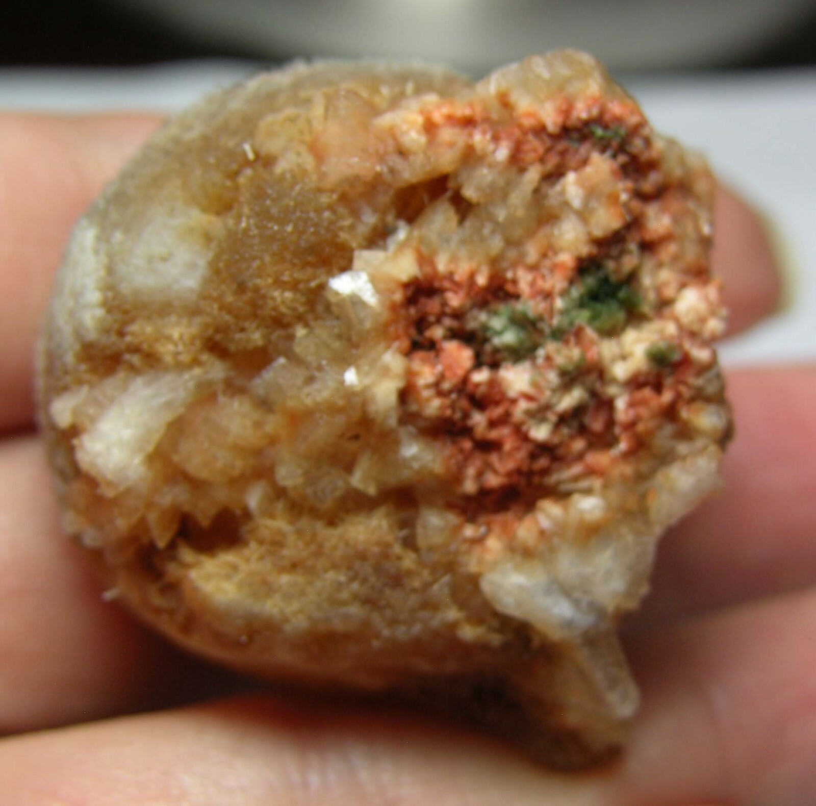#8 India 1 1/2 in Brown Thomsonite Crystal With Stilbite Specimen 38.00mm