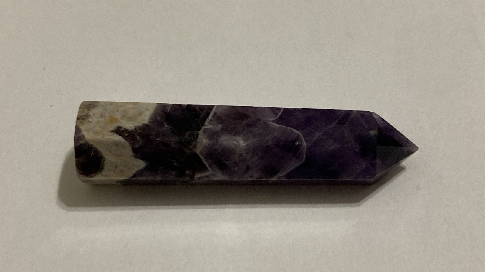 24G Purple Amethyst Cut Polished Crystal Tower Pyramid Decor Mineral Specimen