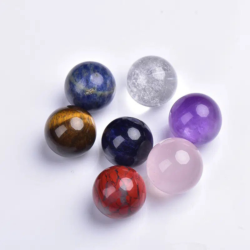 Wholesale Natural Quartz Crystal Stone Sphere Reiki Healing Beads Mixed 8-20mm