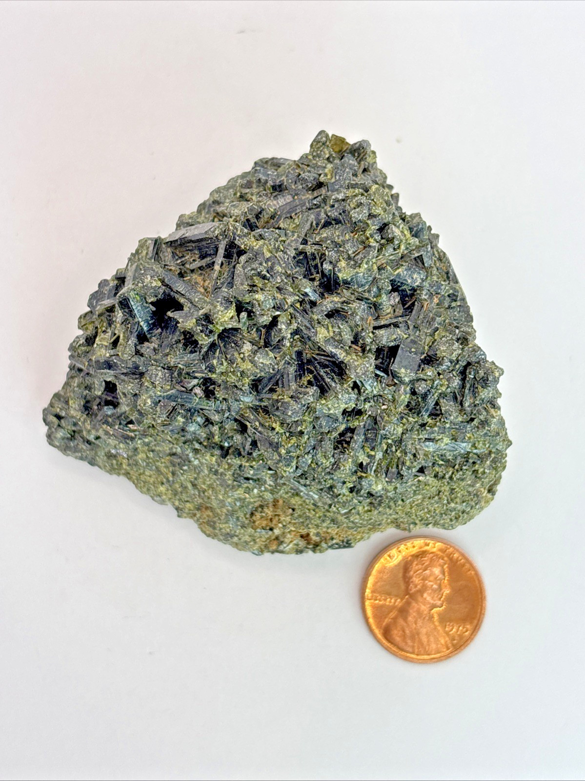 Beautiful Green Epidote Crystal Specimen 170 Grams