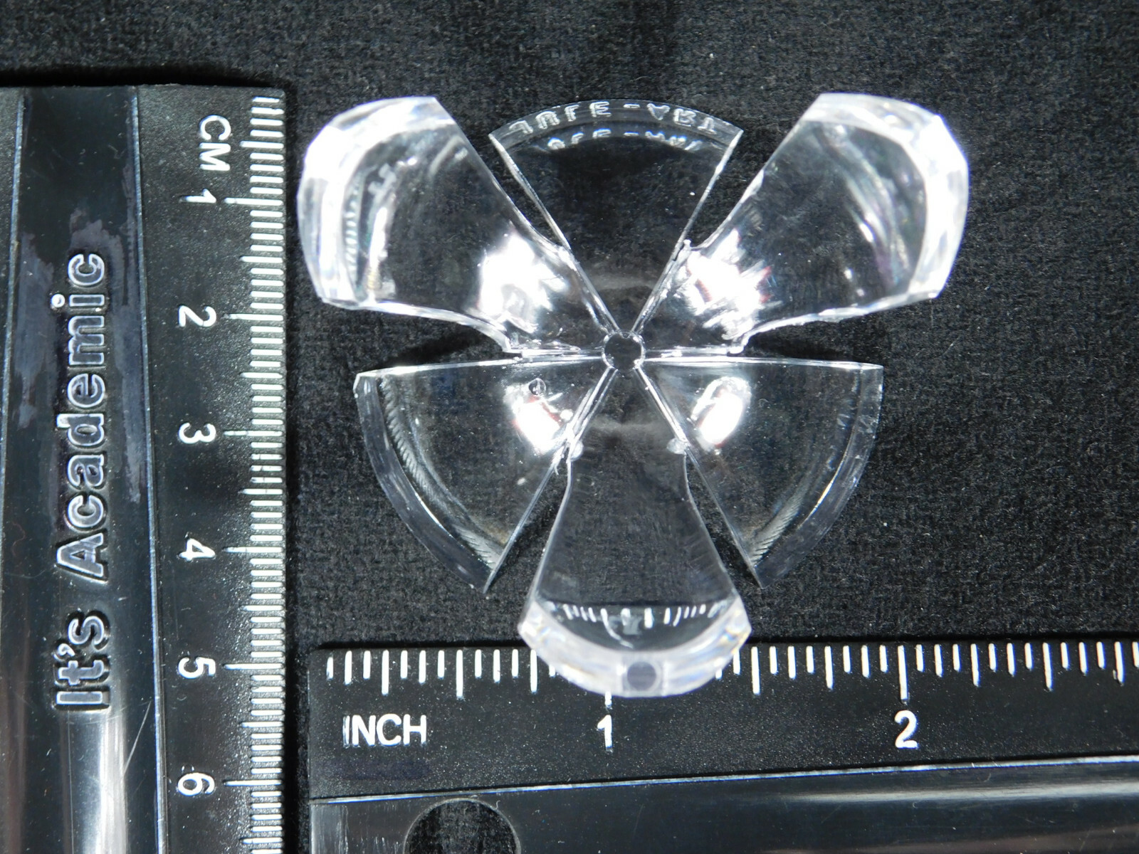 Display Stand Three Prong Tulip Clear Lucite Small Size
