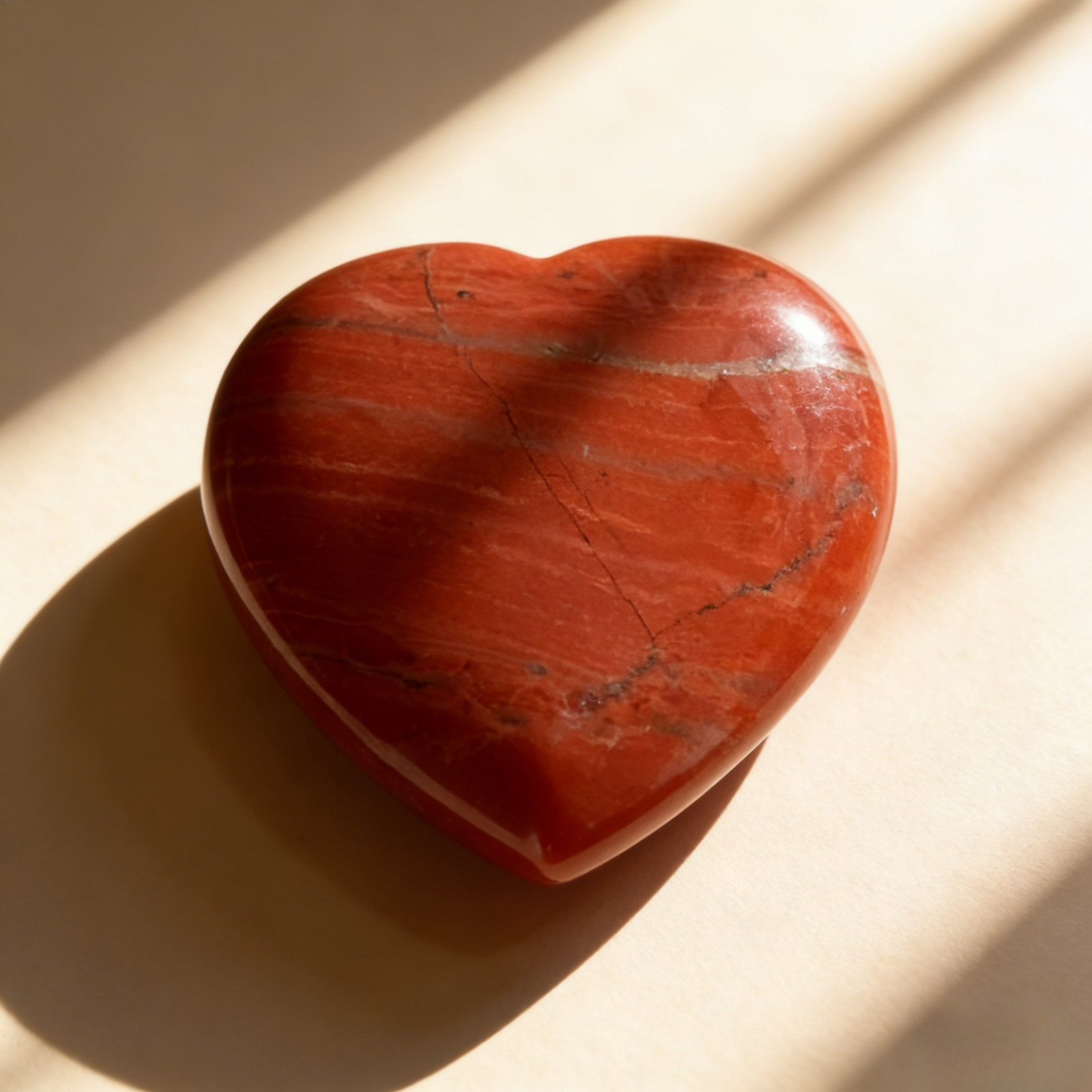 Red Jasper Heart Crystal Palm Stone Healing Worry Stone Meditation Home Decor