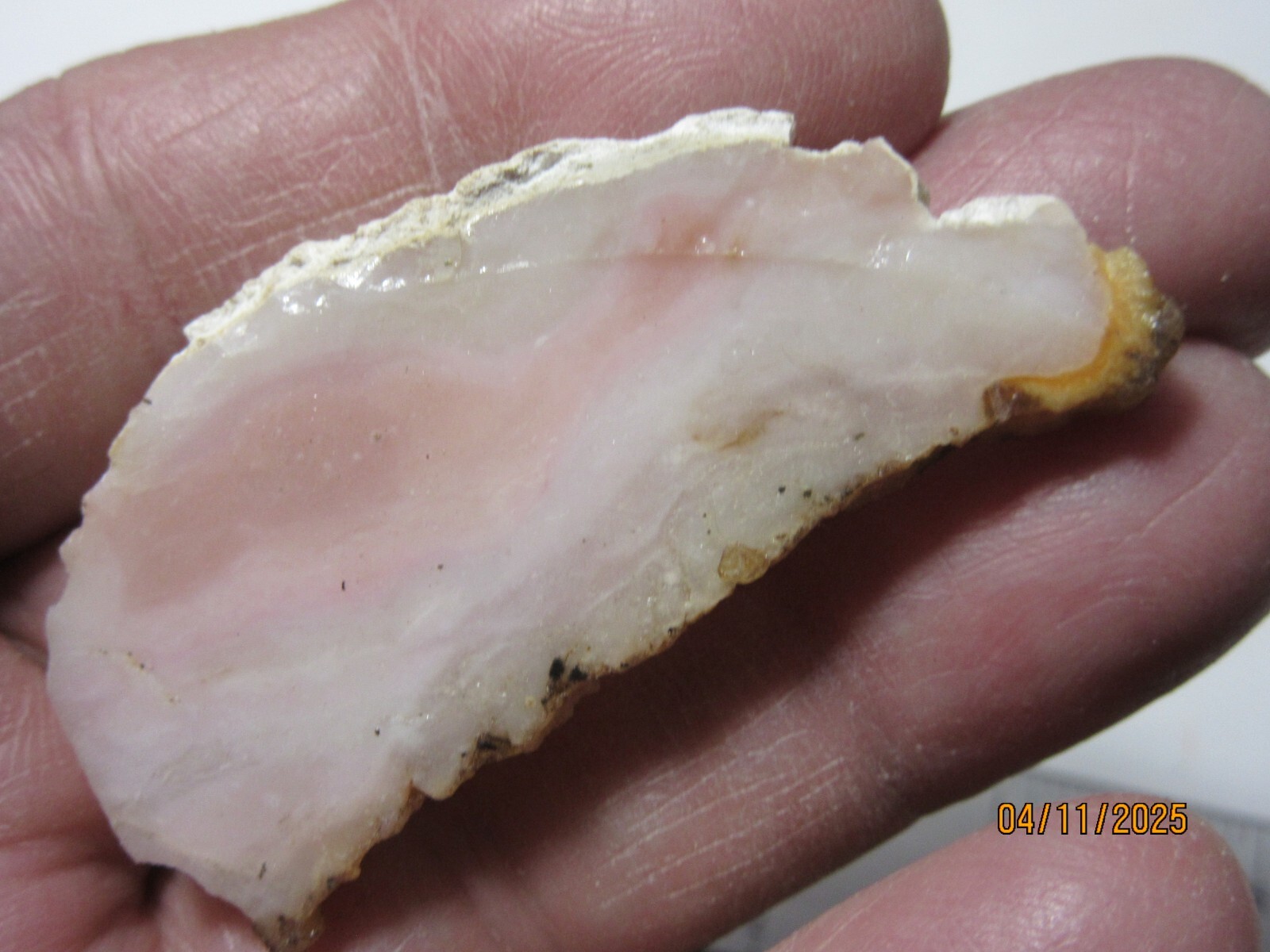 Pink Opal Mineral 2 1/8″ Slice Spencer Idaho Collectible POMSTC-3s