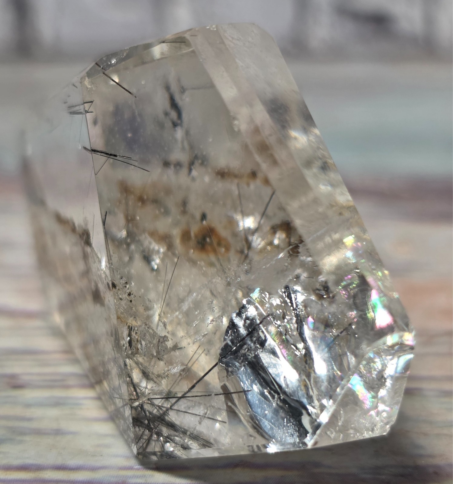 3 Piece Natural Quartz Crystal Specimen Lot Rutile Included Quartz Cluster