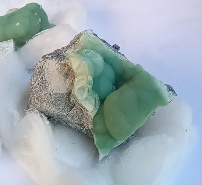 Wavellite set of 3 specimens turquoise green crystal minerals Arkansas USA