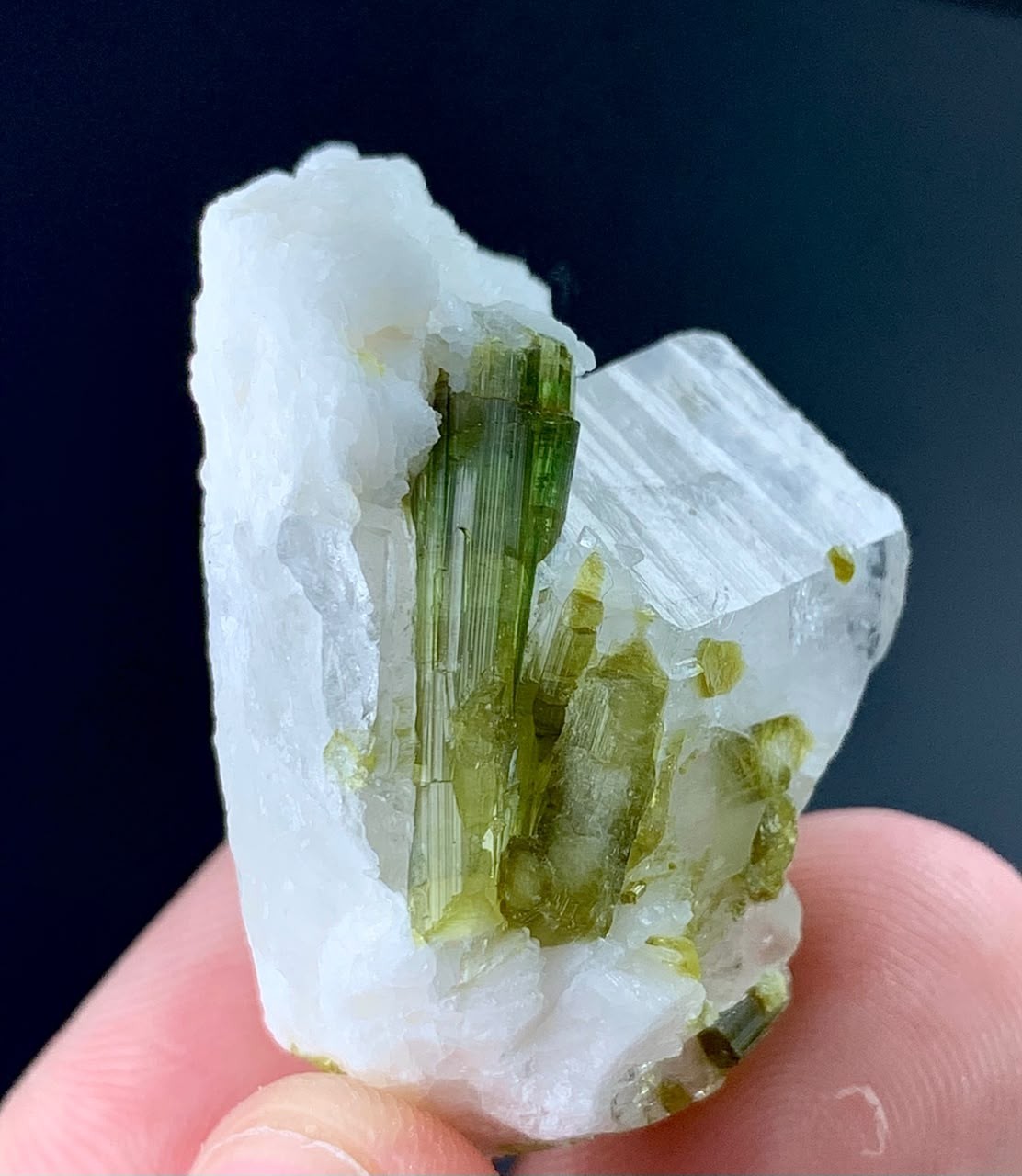 93 Carat Tourmaline Crystal and Quartz Specimen From Afghanistan