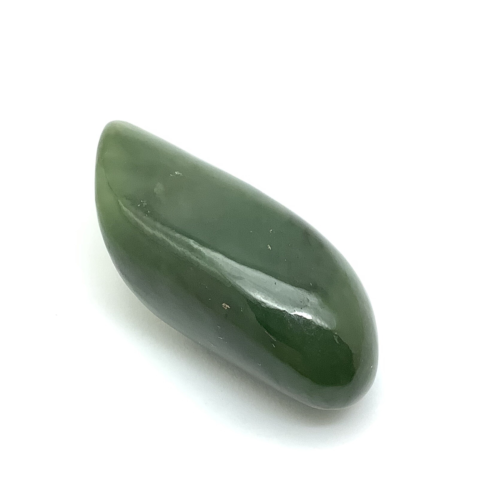 Siberian Jade Pebble Primo Green Polish Nephrite Jade Stone Specimen Siberia 23g