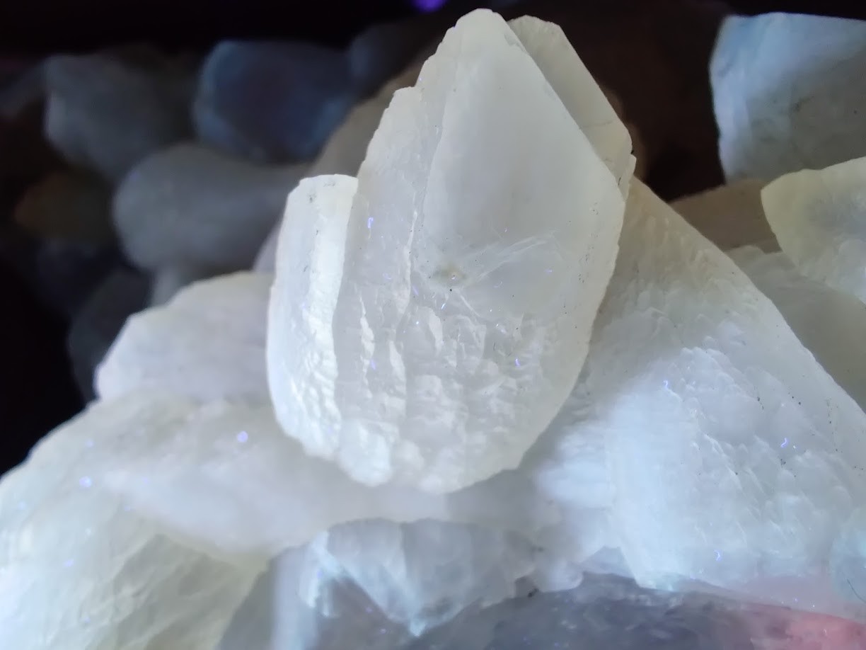 XXL Pink & White UV-Reacting Calcite Specimen: 2lb Museum Grade, See VIDEO