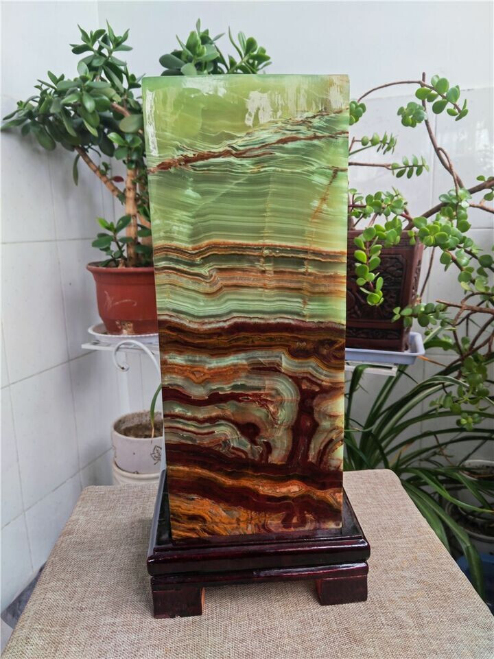 43 lb Natural Green Jade Cube Specimen Healing Afghanistan #C2