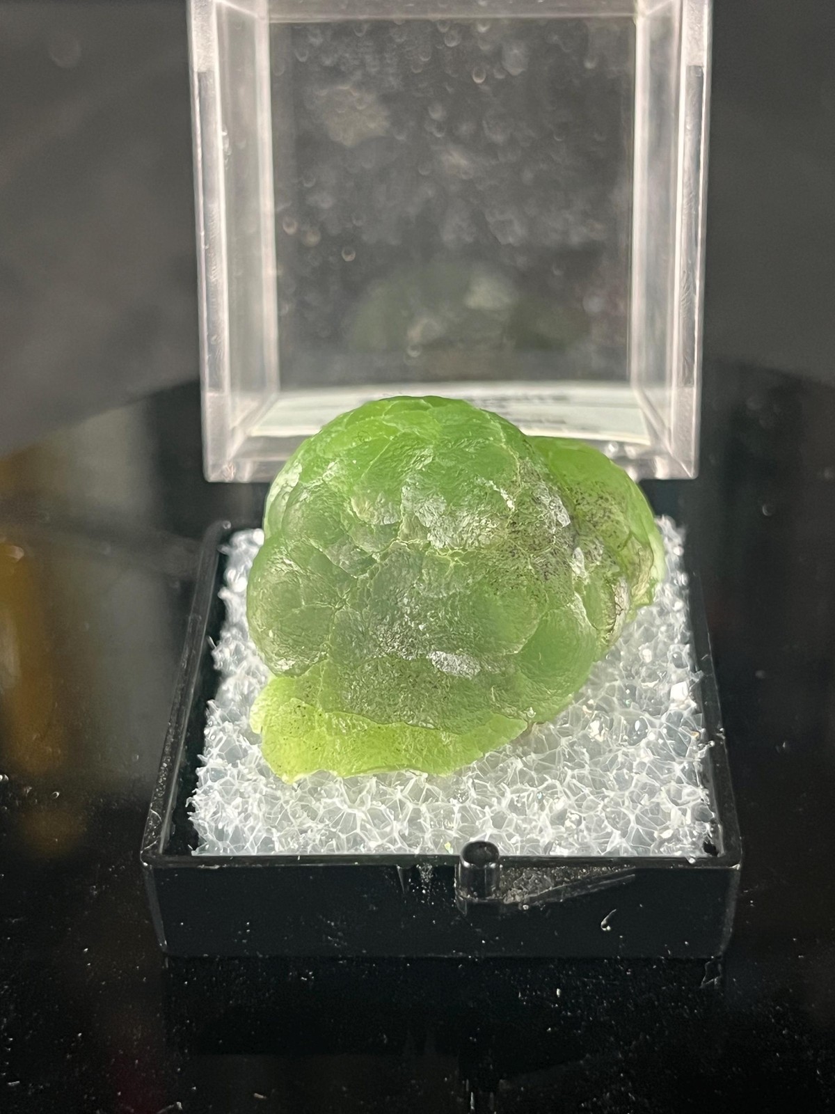 Classic Apple Green Cuprian Smithsonite Thumbnail from the 79 Mine, Arizona