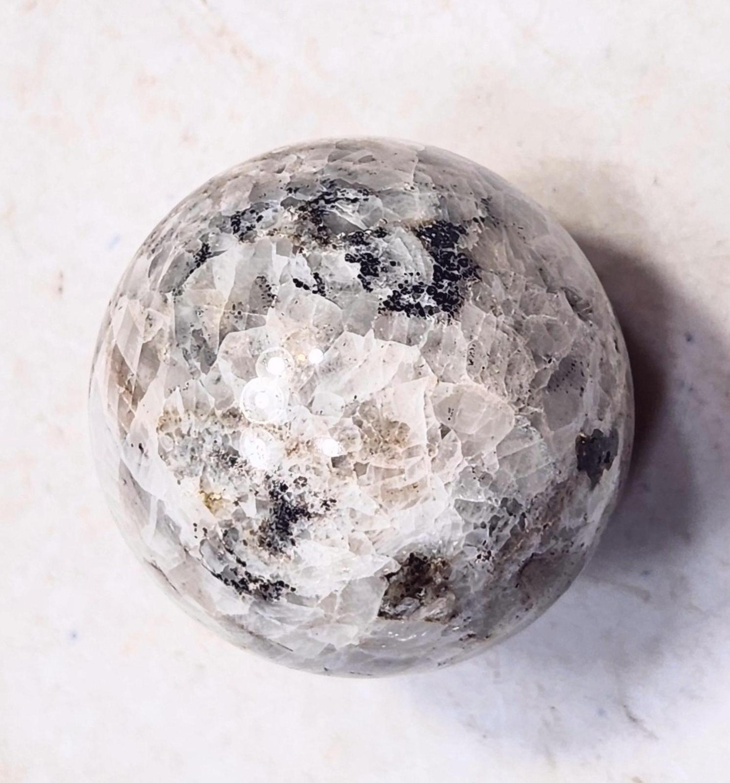 UV Willemite and Calcite 38mm AZ Sphere for Fluorescent Collection or Study 6506