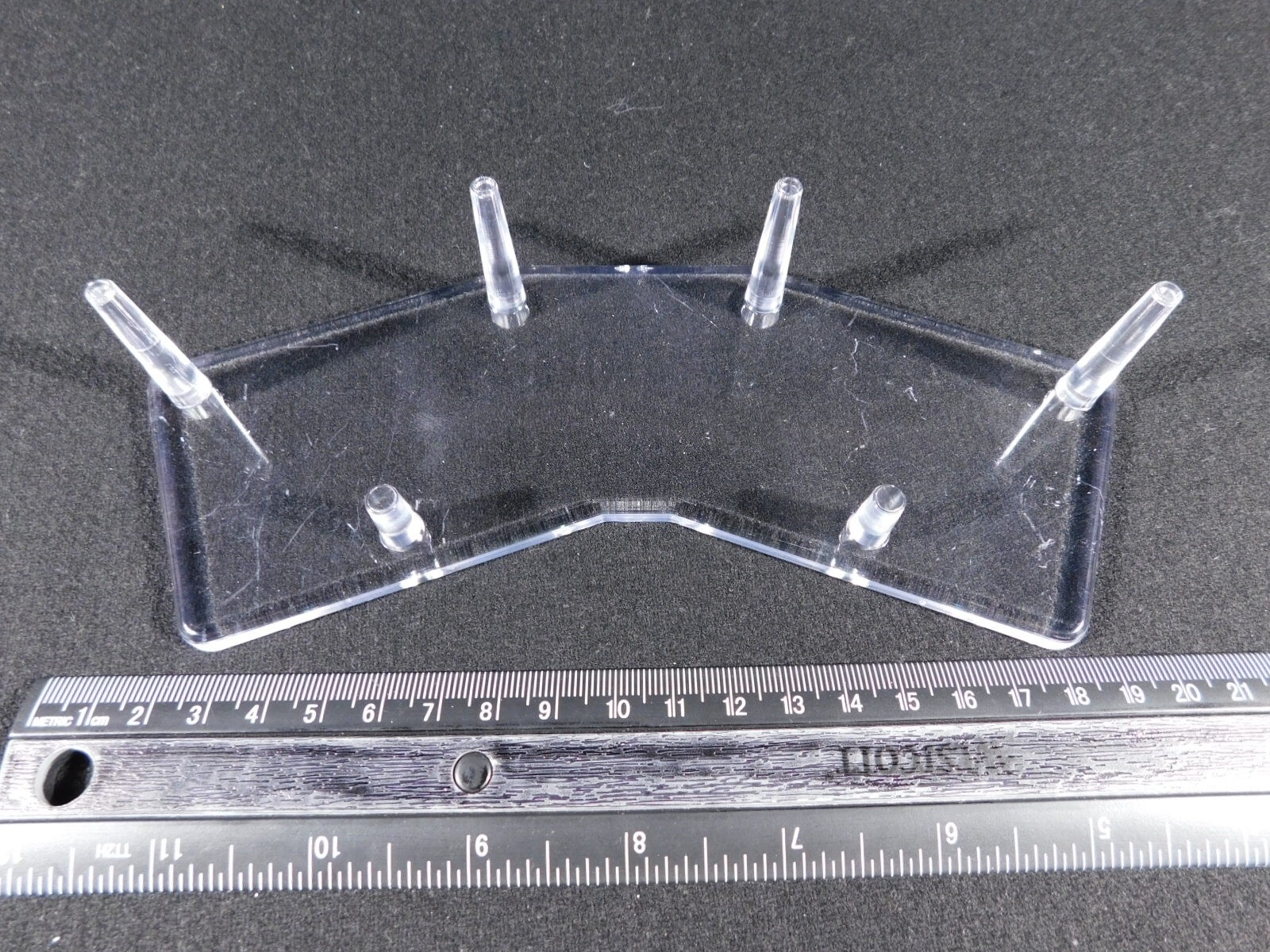 DOUBLE Three Post SPHERE Display Stand LARGE Size Clear Acrylic