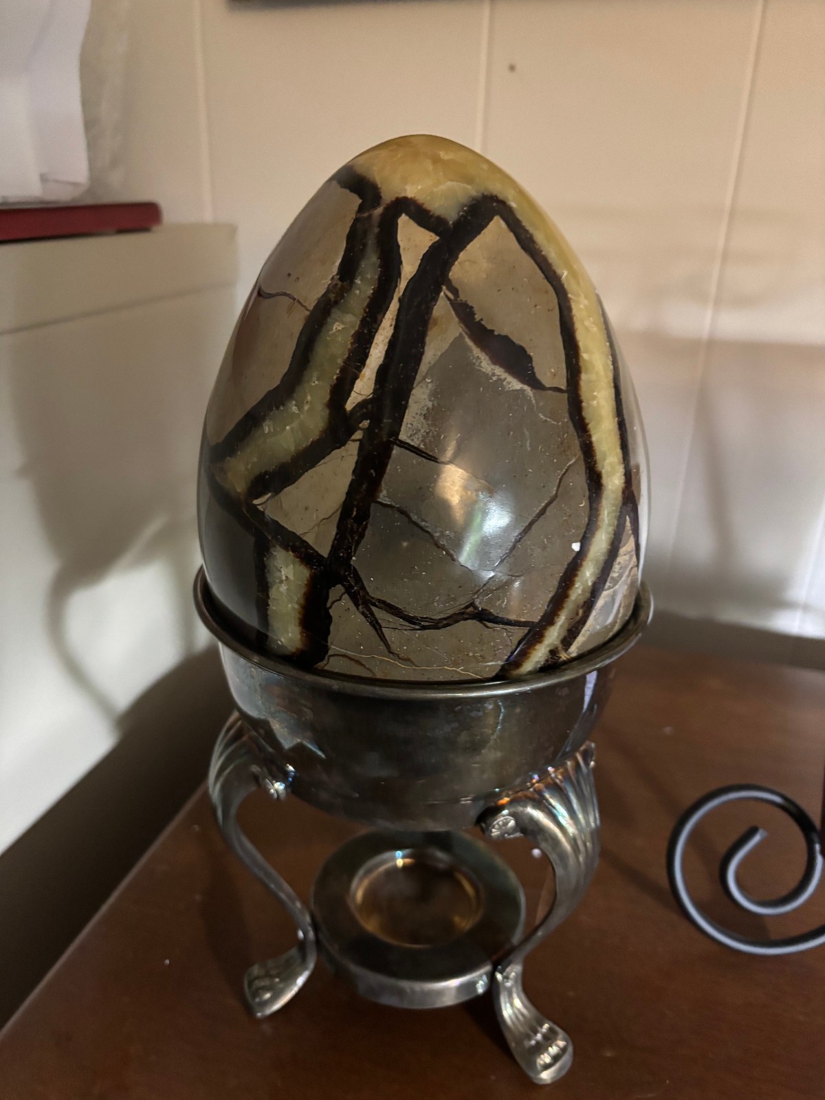 11.4LB Natural Septarian Dragon quartz Crystal egg Mineral Egg