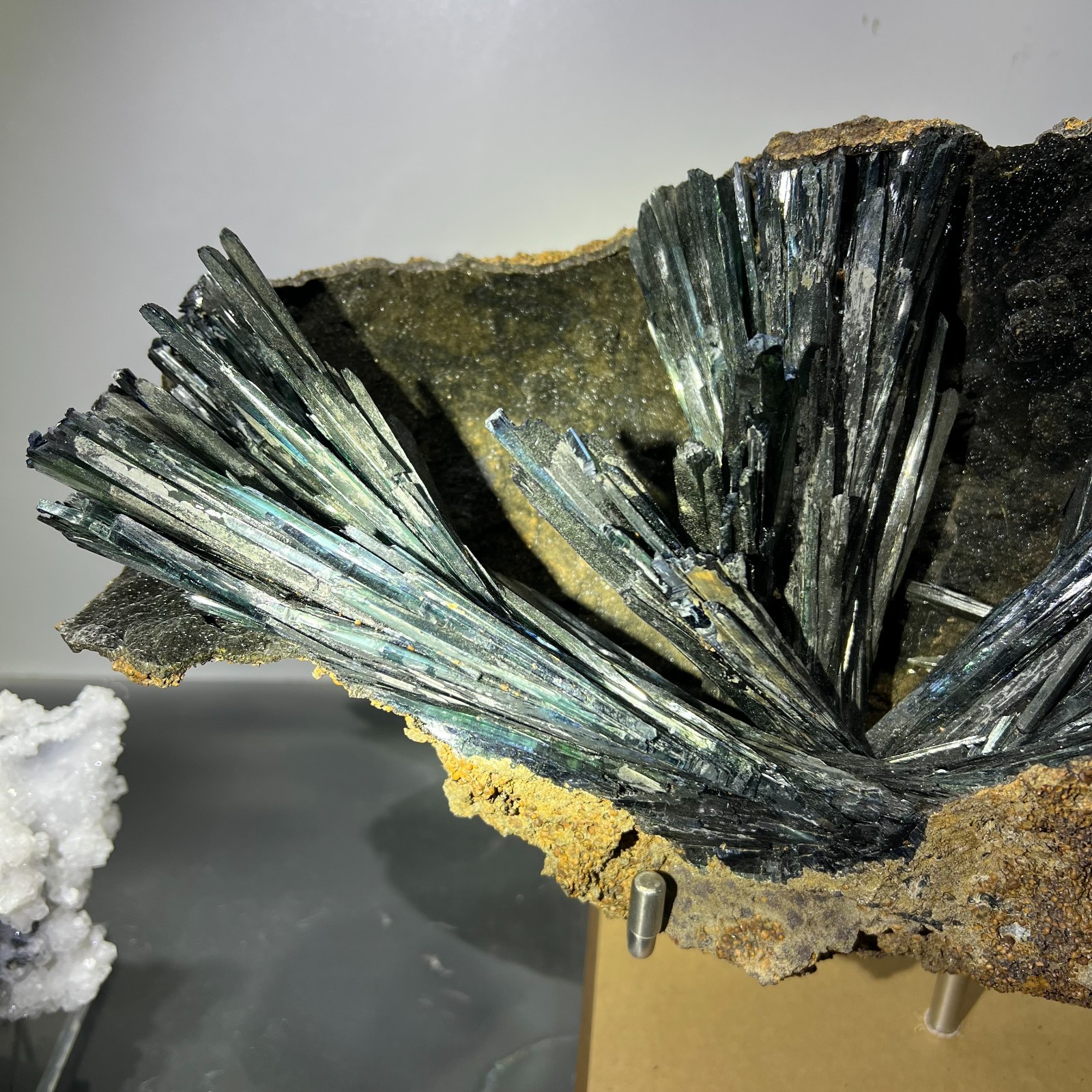 12.78lb Natural Vivianite Rough Quartz Crystal Blue Iron Ore Cluster Specimen